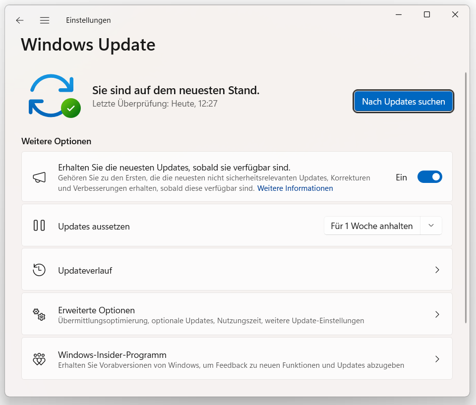 Windows Updates bei langsamen PC