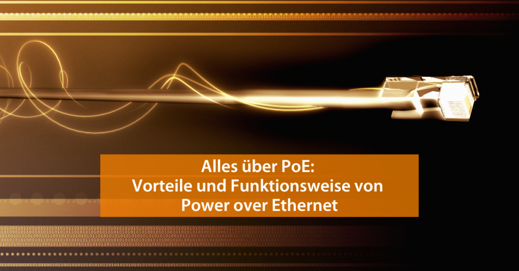 Ethernet-Kabel mit Stromspannung.