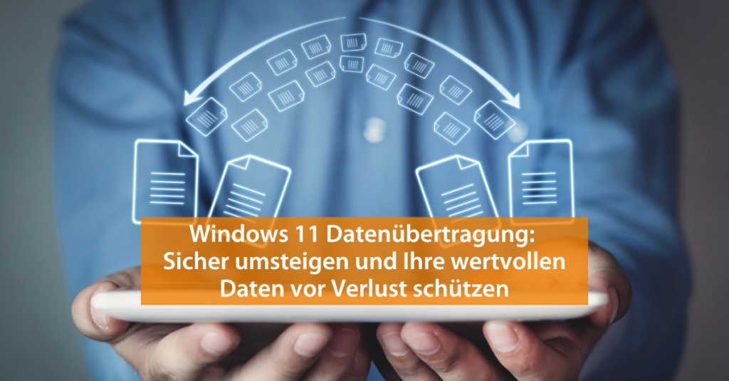 Beispielbild für die Datenübertragung nach Upgrade des Betriebssystemes.