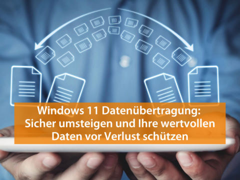 Beispielbild für die Datenübertragung nach Upgrade des Betriebssystemes.