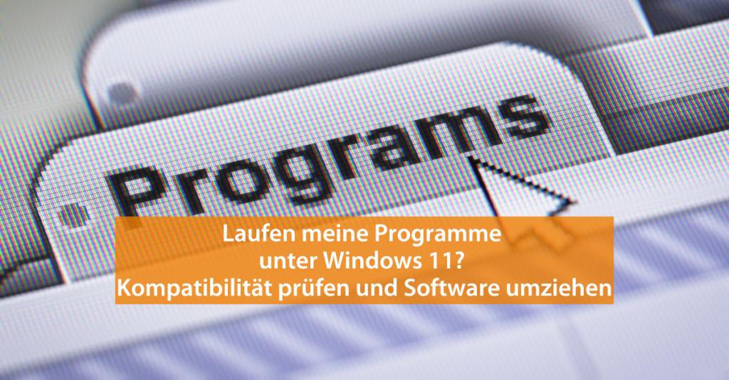 Screenshot mit Unterpunkt Programme auswählen