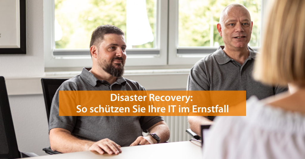 Titelbild "Disaster Recovery" mit HTH-Mitarbeitern.